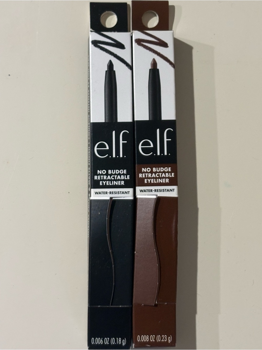 e.l.f. No Budge Retractable Eyeliner Duo - Black & Brown